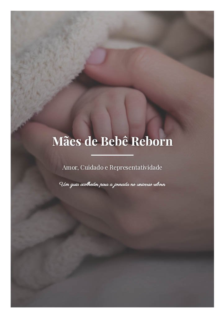 Mockup 3D flutuante da capa do ebook Mães de Bebê Reborn.
